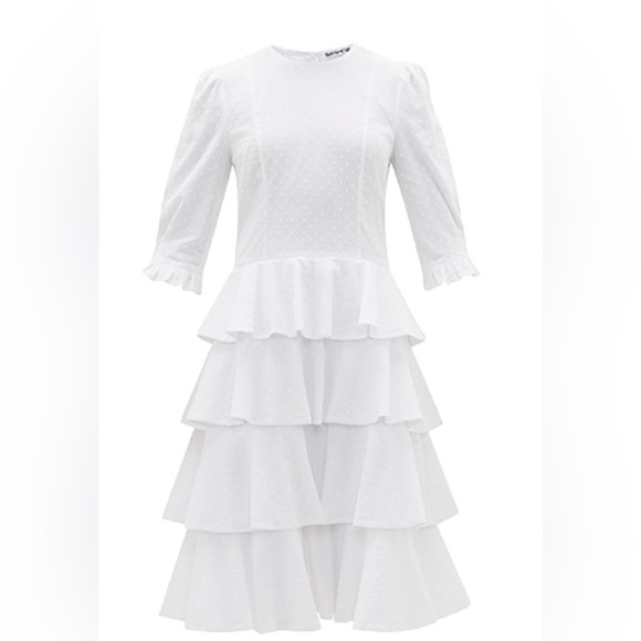 Batsheva Dresses & Skirts - Batsheva Tiered Cotton Swiss Dot Dress